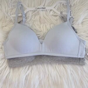 Calvin Klein Women's Wireless
Soft Light Blue & Gray Bra 2pack
